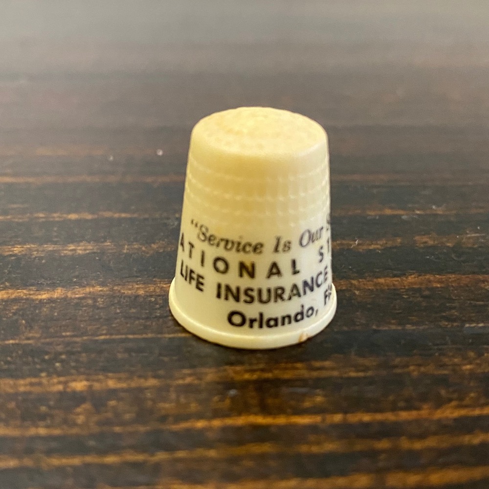 Vintage National Standard Life Insurance Orlando FL Advertising Plastic‎ Thimble